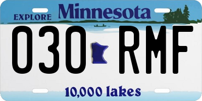 MN license plate 030RMF