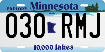 MN license plate 030RMJ