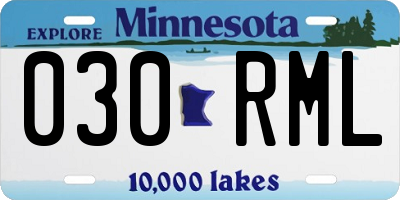 MN license plate 030RML