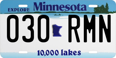 MN license plate 030RMN