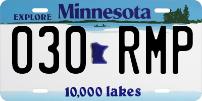 MN license plate 030RMP