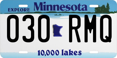 MN license plate 030RMQ