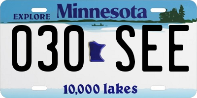 MN license plate 030SEE