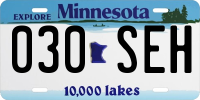 MN license plate 030SEH