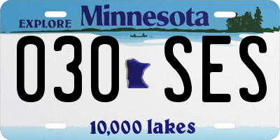 MN license plate 030SES