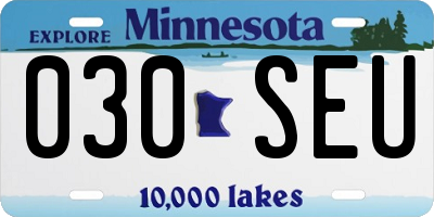 MN license plate 030SEU