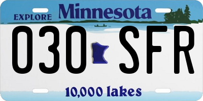 MN license plate 030SFR
