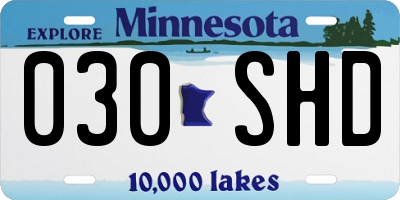 MN license plate 030SHD