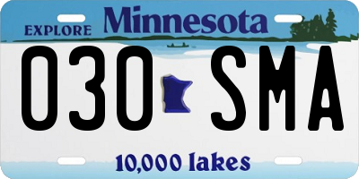 MN license plate 030SMA