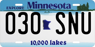 MN license plate 030SNU