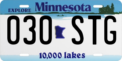 MN license plate 030STG