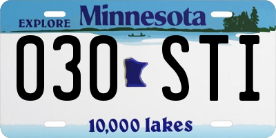 MN license plate 030STI
