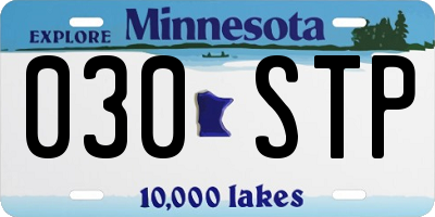 MN license plate 030STP