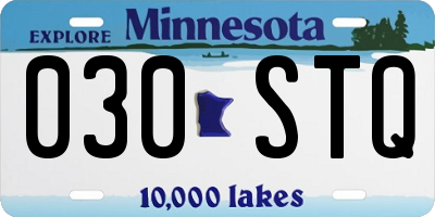 MN license plate 030STQ