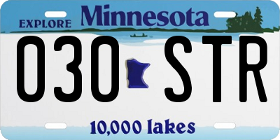 MN license plate 030STR