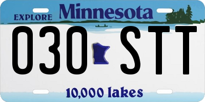 MN license plate 030STT