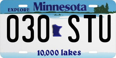 MN license plate 030STU