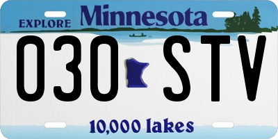 MN license plate 030STV