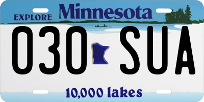 MN license plate 030SUA