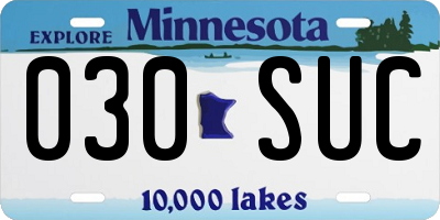 MN license plate 030SUC