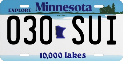 MN license plate 030SUI