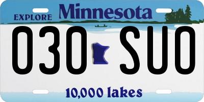 MN license plate 030SUO