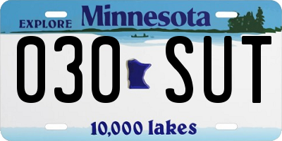 MN license plate 030SUT