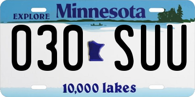 MN license plate 030SUU