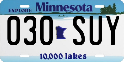 MN license plate 030SUY