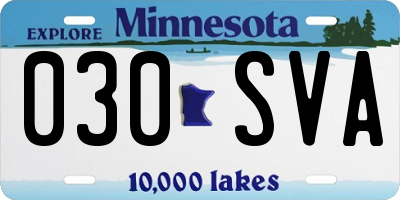 MN license plate 030SVA