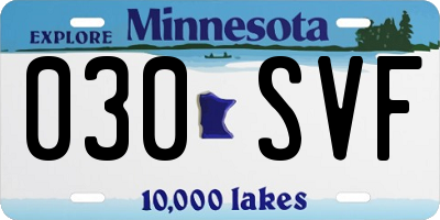MN license plate 030SVF
