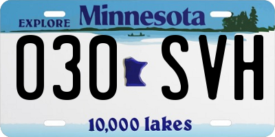 MN license plate 030SVH