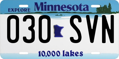 MN license plate 030SVN