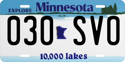 MN license plate 030SVO