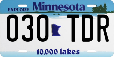 MN license plate 030TDR