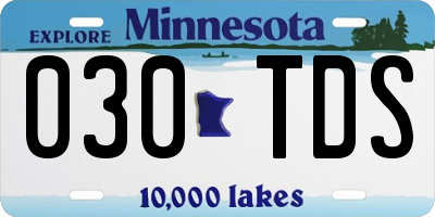 MN license plate 030TDS