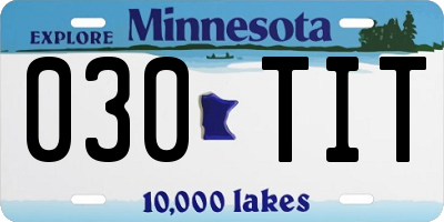 MN license plate 030TIT