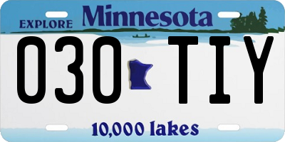 MN license plate 030TIY