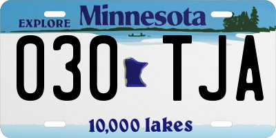 MN license plate 030TJA