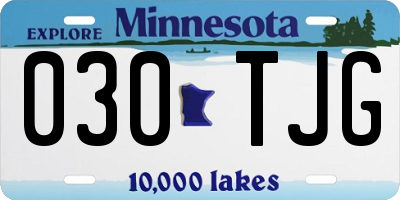 MN license plate 030TJG
