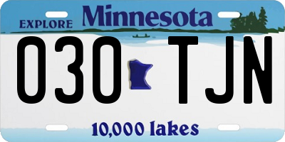 MN license plate 030TJN