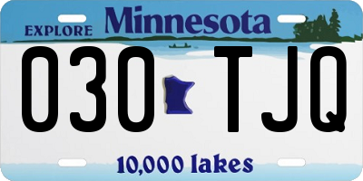 MN license plate 030TJQ