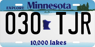 MN license plate 030TJR