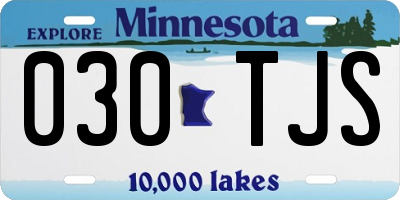 MN license plate 030TJS
