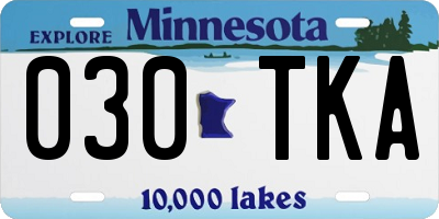 MN license plate 030TKA