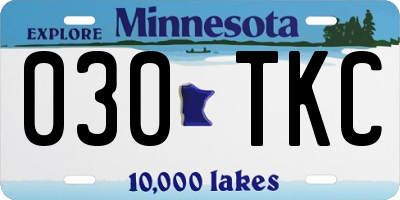 MN license plate 030TKC