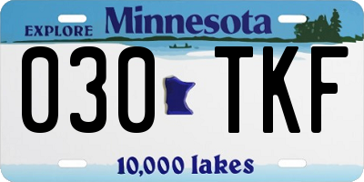 MN license plate 030TKF