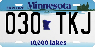 MN license plate 030TKJ