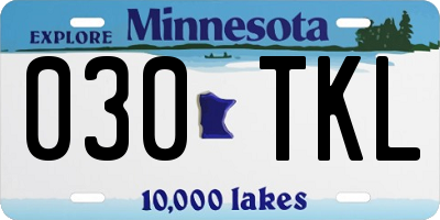 MN license plate 030TKL