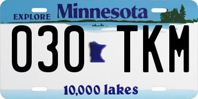 MN license plate 030TKM